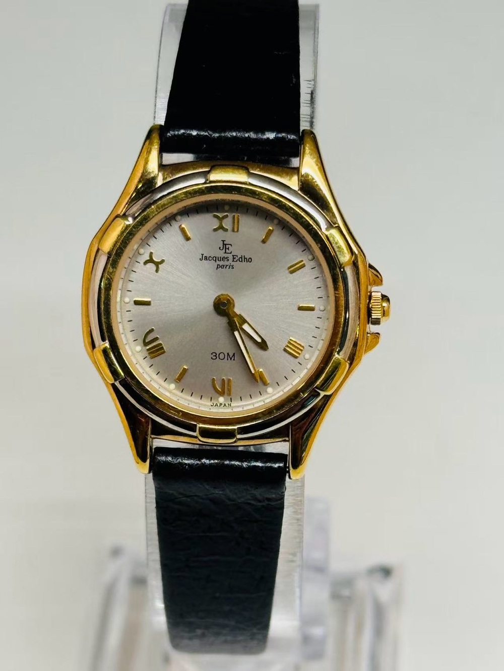 Vintage Jacques Edho Paris Women’s Quartz Watch Gold Tone 23mm New Battery Runs